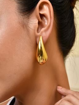 AQUASTREET - 18K Gold Plated Water Drop Shaped Maxi Earring
