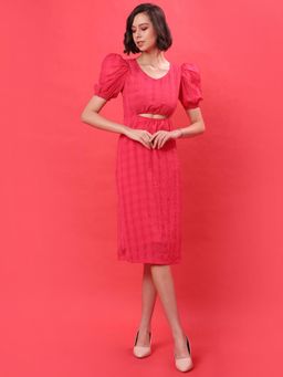 PINACOLADA - Women Solid Stylish Left Side Cut Casual Dresses