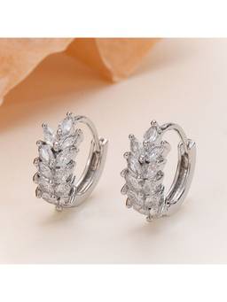 ESTAILO FASHION - Dreamy Leaf Shine Hoops Earring
