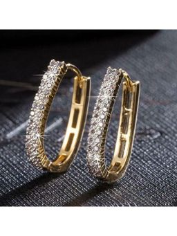 ESTAILO FASHION - Shine Gold Hoops Earring