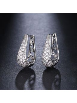 ESTAILO FASHION - Glitter Curve Hoops Earring