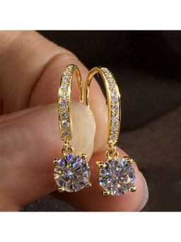 ESTAILO FASHION - Celestial Solitaire Hoops Earring