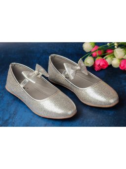 BOYZ N GALZ - Girls Silver Embellished Ballerinas