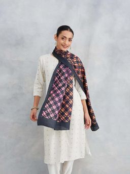 Fabindia - Multi-Color Silk Hand Block Printed Stole