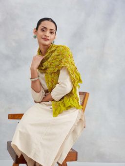 Fabindia - Green Modal Bandhani Stole