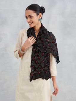 Fabindia - Black Modal Bandhani Stole