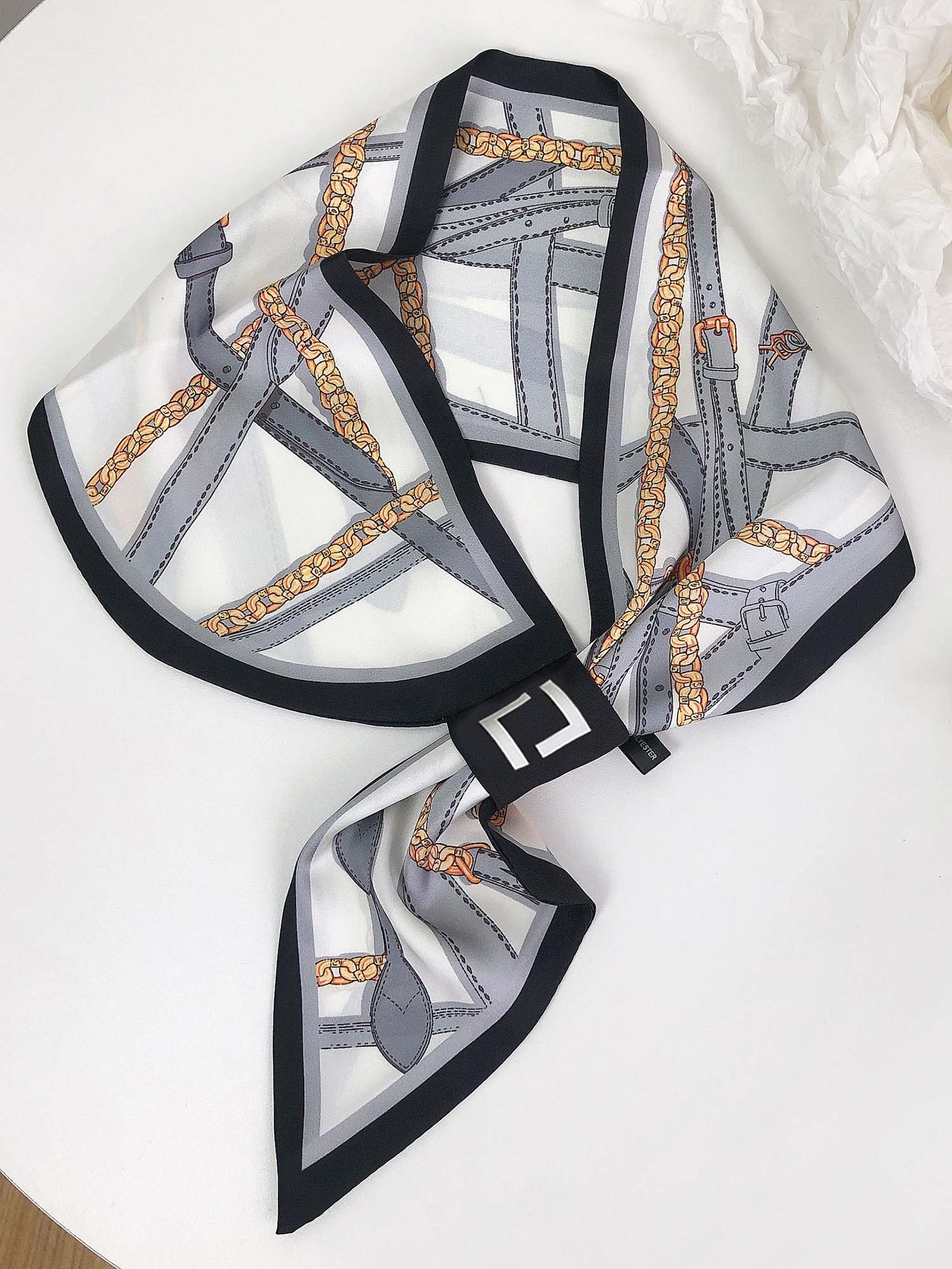 crosskulture Women Satin Printed Scarf-picture-40