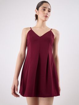 COLOR CAPITAL - Pleated Mini Dress