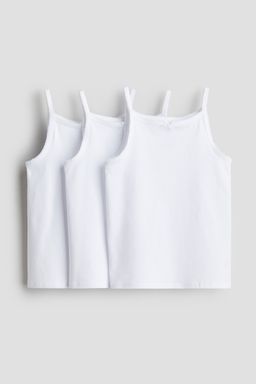 H&M - Girls 3-Pack Jersey Vest Tops