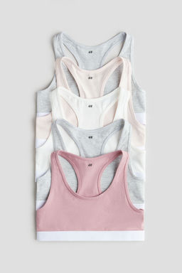 H&M - Girls 5-Pack Cotton Tops