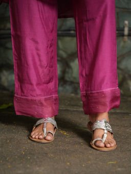 PANTS AND PAJAMAS - Berry Cotton Silk Pant