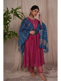 PANTS AND PAJAMAS - Blue Chanderi Dupatta
