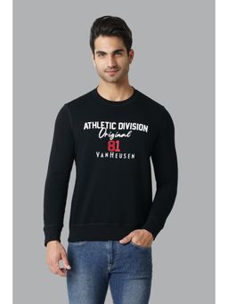 Van Heusen - Athleisure Men Crew Neck & Long Sleeve Sweatshirt - Black