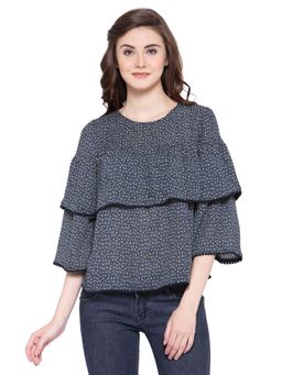 Gipsy - Navy Blue Fashion Blouse