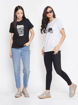 Uptownie - Womens Multi-color T-Shirt (Pack of 2)
