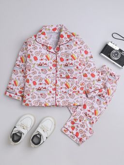 The Magic Wand - Unisex Desert Printed Shirt and Pyjama-Pink (Set of 2)