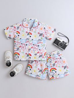 The Magic Wand - Unisex All Over Printed Shirt and Shorts -White (Set of 2)