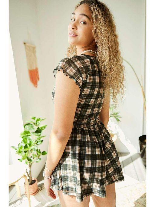 Playsuit Plaid Urban Outfitters Dress Urban Outfitters Milly Plaid