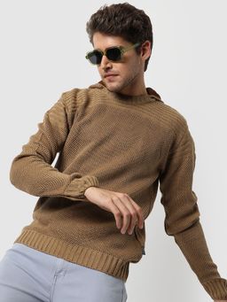 Campus Sutra - Solid Full Sleeve Stylish Casual Sweater