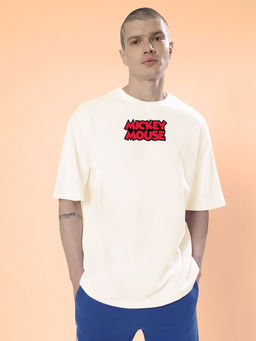 WEARDUDS - Mens Cream Duds Mouse Over-Sized T-Shirt