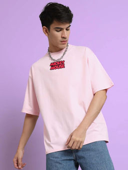 WEARDUDS - Mens Pink Duds Mouse Over-Sized T-Shirt