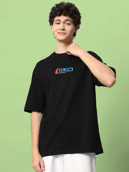 WEARDUDS - Mens Black Robo Shark Over-Sized T-Shirt