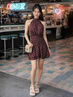 Don’t be basic - Purple Polka Dot Mini Dress