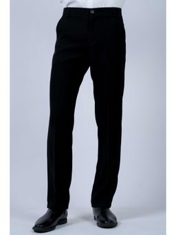 Perch - Deep Black Solid Japanese Slim Fit Pant