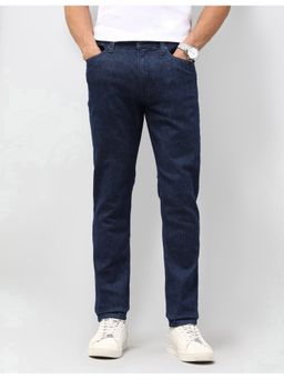 U.S. Polo Assn. Denim Co. - Indigo Cotton Blend Solid Tapered Jeans