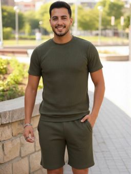 RIGO - Green Cotton Textured Co-Ord Set