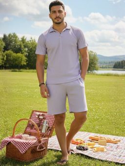 RIGO - Magenta Cotton Textured Co-Ord Set