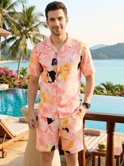 RIGO - Pink Rayon Floral Co-Ord Set