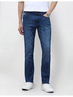 U.S. Polo Assn. Denim Co. - Indigo Cotton Blend Solid Slim Jeans