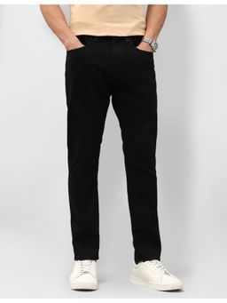 U.S. Polo Assn. Denim Co. - Black Cotton Blend Solid Tapered Jeans