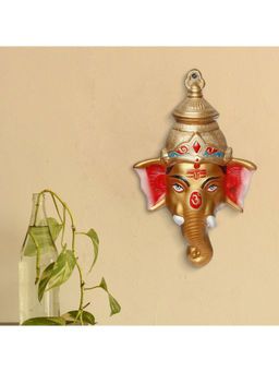 eCraftIndia - Multicolor Lord Ganesha Metal Handcrafted Wall Hanging