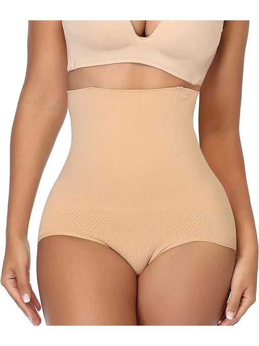 BRACHY Womens Nylon High Waist Tummy Tucker Women Shapewear Beige