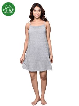 Inner Sense - Organic Cotton Nightdress with Hairband Grey (Set of 2)