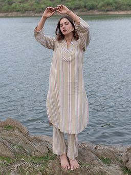 Babli - French Vanilla Cream Co-Ord Set