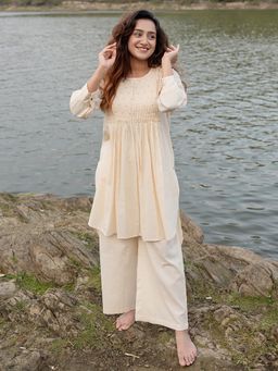 Babli - Rice Cream Co-Ord Set