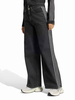 adidas - Women High Rise Wide Leg Denim Jeans