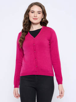 Madame - Pink Button-Up Cardigan