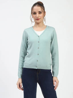 Madame - Blue Button-Up Cardigan