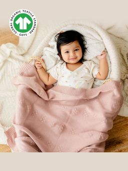 Greendigo - Baby Boy and Baby Girl Luxury Organic Cotton Pink Blanket for Newborn, All Season Blanket