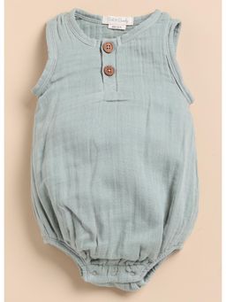 Cot and Candy - Green Solid Romper
