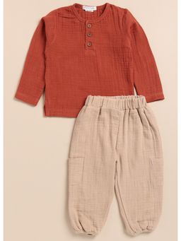 Cot and Candy - Multi-Color Solid Top and Pant (Set of 2)