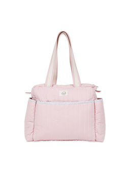 Masilo Organic Cotton Diaper Travel Bag,Water and stain resistant Pack of 1-Pink