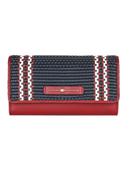 Tommy Hilfiger - Red Textured Wallet with Detachable Chain Strap