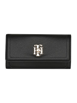 Tommy Hilfiger - Black Solid Wallet with Detachable Chain Strap