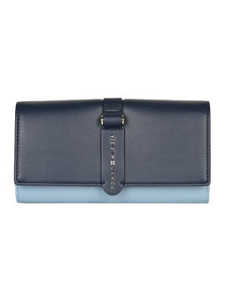 Tommy Hilfiger - Blue Solid Wallet with Detachable Chain Strap