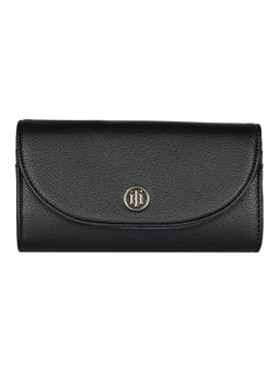 Tommy Hilfiger - Black Solid Wallet with Detachable Chain Strap